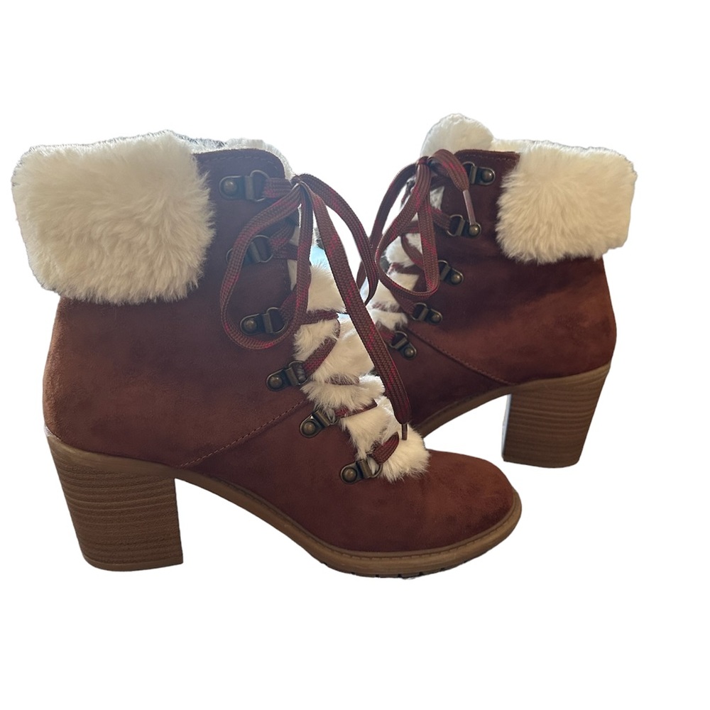 A New Day Faux Shearling and Suede Hiking Boots